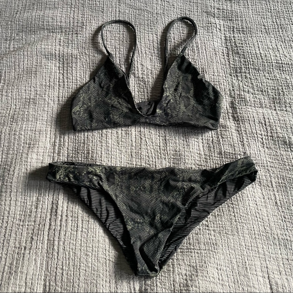 ACACIA swimwear Sage Python Bikini, Medium